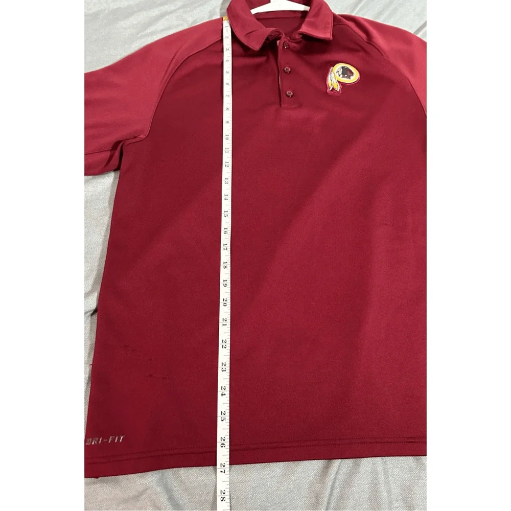 Washington Redskins Nike Onfield Burgundy & Gold Dri-fit Polo Athletic Golf Sz S